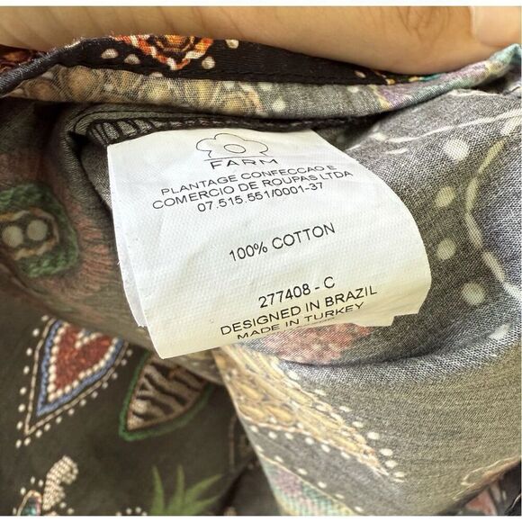 Farm Rio for Anthropologie Black Heart Print Blouse – XS – 100% Cotton EUC - Picture 8 of 10